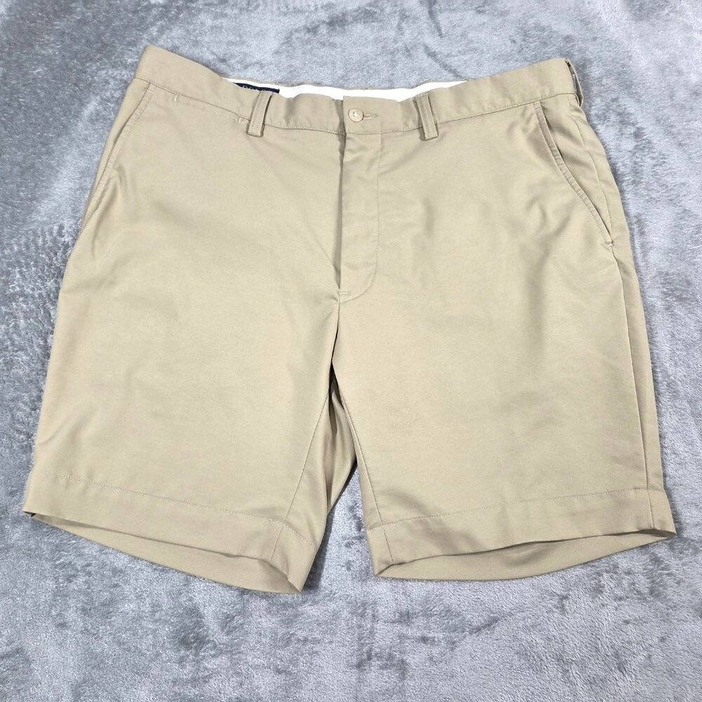 Polo Ralph Lauren Shorts Mens 36 Beige Golf Chinos 8" Inseam Preppy Academia